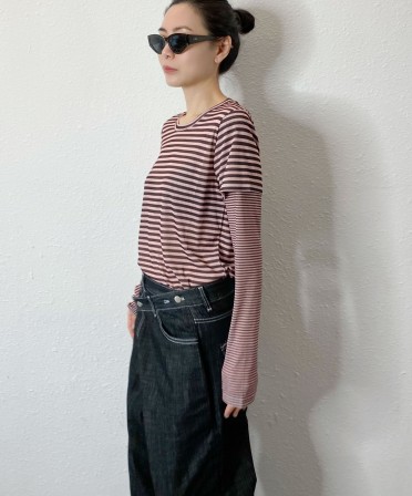 Dirty Pink Double Layer Top #250322
